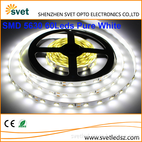 Super Bright 12V 5M SMD 5630 300Leds Pure White LED strip lights